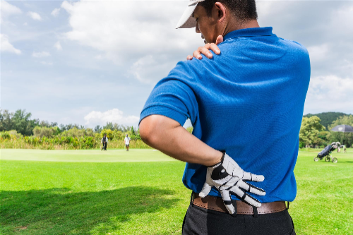 Low back pain with golf